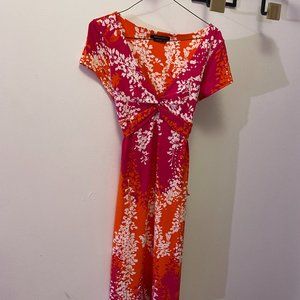 BCBGMAXAZRIA Size M Pink & Orange Dress - Spring/Summer Weddings